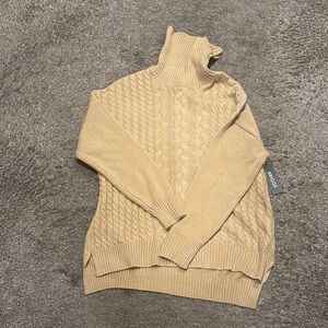 Briggs Tan Cable Knit Sweater